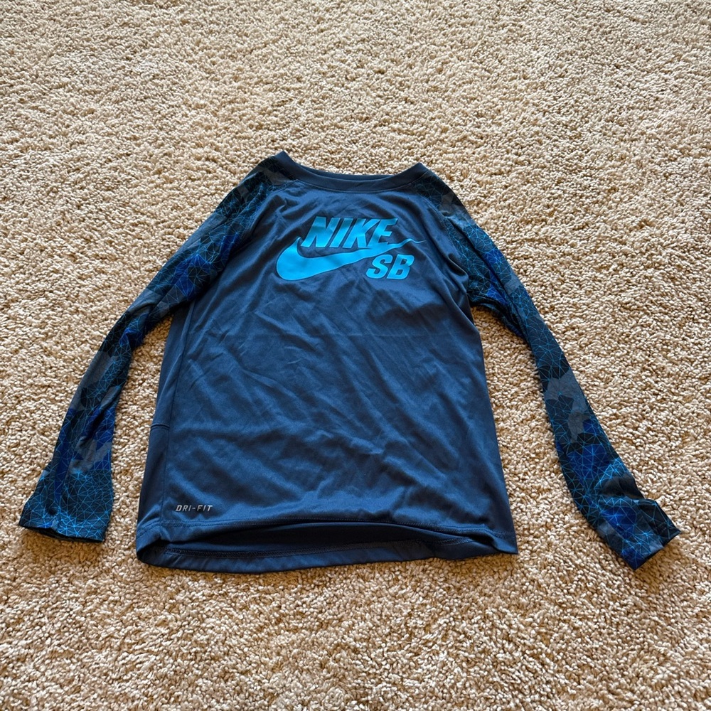 Nike Kids Blue Long Sleeve Tee